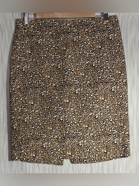 J. Crew Factory Tan Leopard Print Skirt